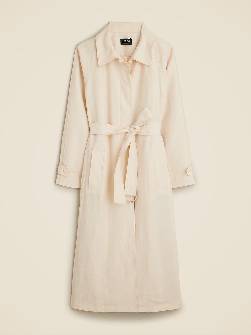 J.Crew Collection lightweight trench coat in linen-cupro blend CA993